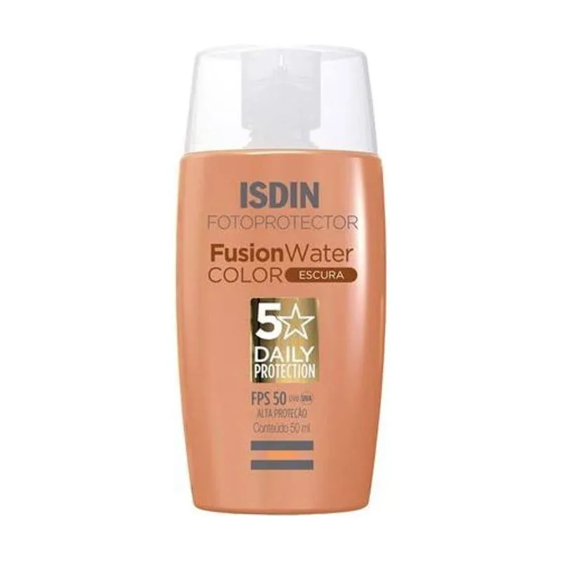 Protetor Solar Facial ISDIN Fusion Water 5 Stars Color FPS50