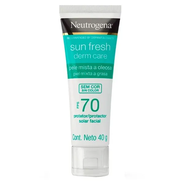 Protetor Solar Neutrogena Sun Fresh Derm Care Facial FPS70 40g