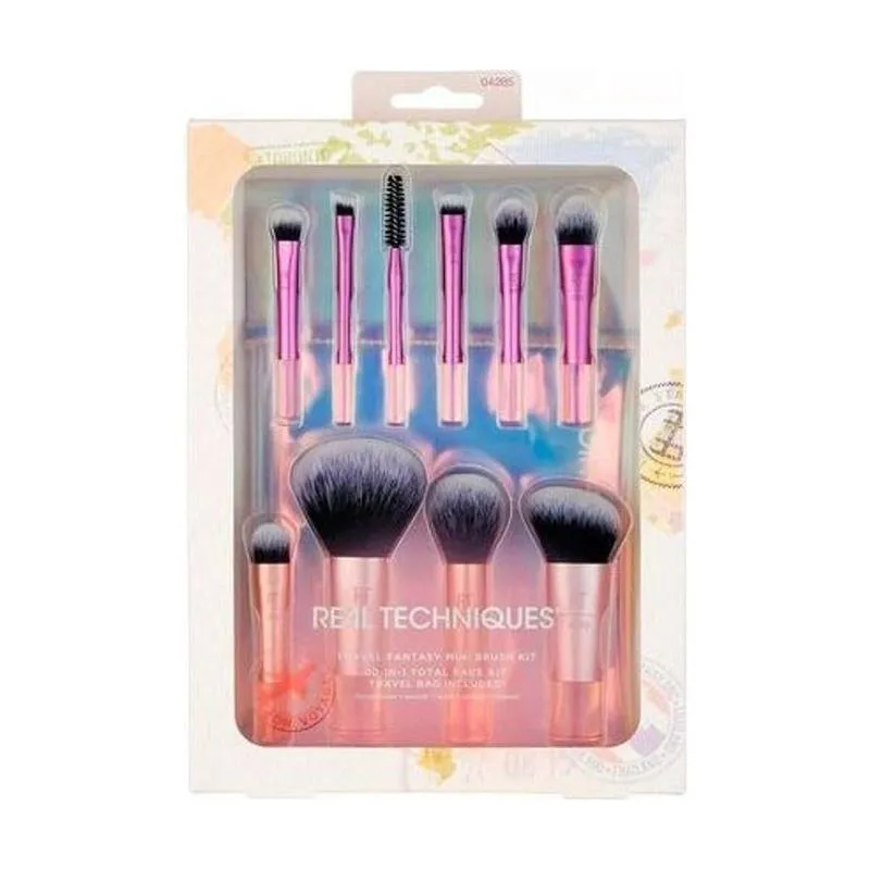 Real Techniques Kit - 10 Pincéis + Bolsa Travel Fantasy