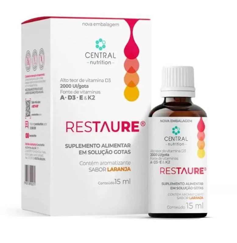 Restaure 15ml – Vitamina A, D3, e e K2 – Central Nutrition