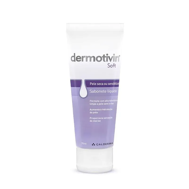 Sabonete Líquido Facial Dermotivin Soft Pele Seca ou Sensibilizada 70ml