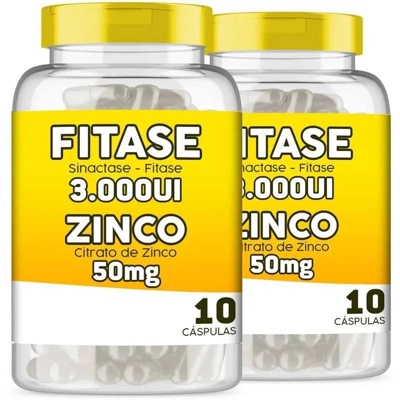 Sinactase ( Fitase ) 3000ui + Citrato de Zinco 50mg 20 cápsulas