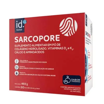 Suplemento Alimentar em Pó Sarcopore Sabor Tangerina – 30 Sachês