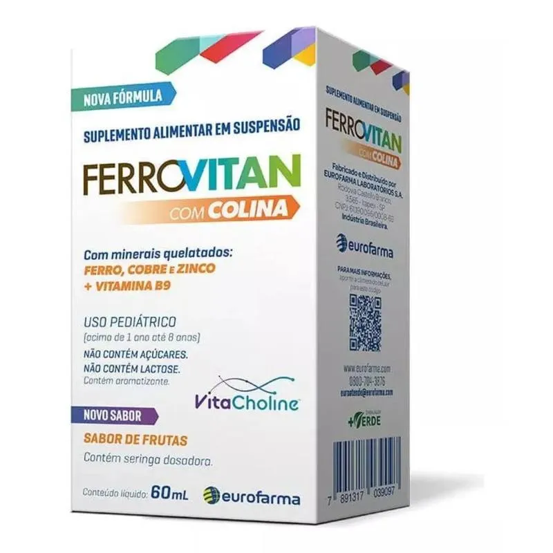 Suplemento Alimentar Infantil Ferrovitan Sabor Frutas – 60ml