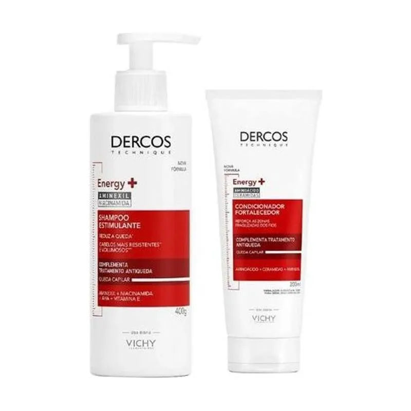 Vichy Dercos Kit – Shampoo Estimulante + Condicionador Energizante Antiqueda