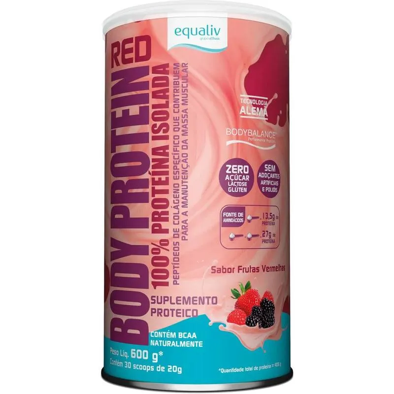 Whey Protein Equaliv Body Protein Frutas Vermelhas 600g