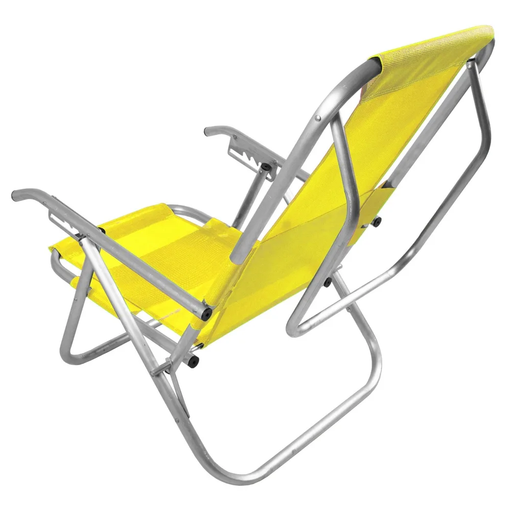 CADEIRA DE PRAIA ALUMINIO - DEITAR REFORÇADA 140 Kg — foto 3