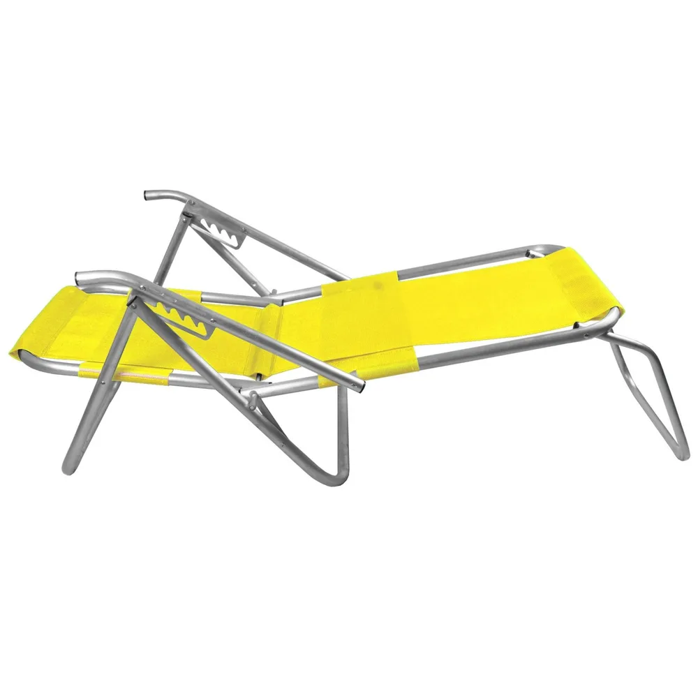 CADEIRA DE PRAIA ALUMINIO - DEITAR REFORÇADA 140 Kg — foto 4