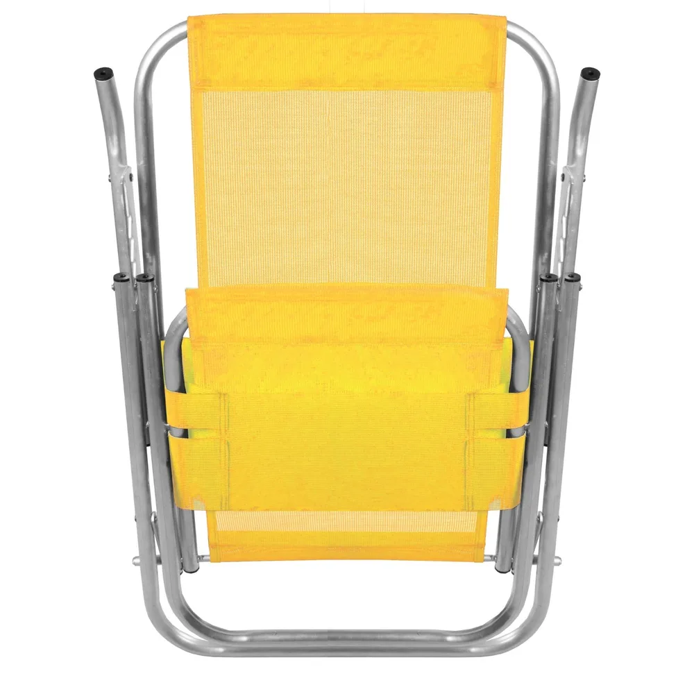 CADEIRA DE PRAIA ALUMINIO - RECLINAVEL ALTA 110 Kg — foto 6