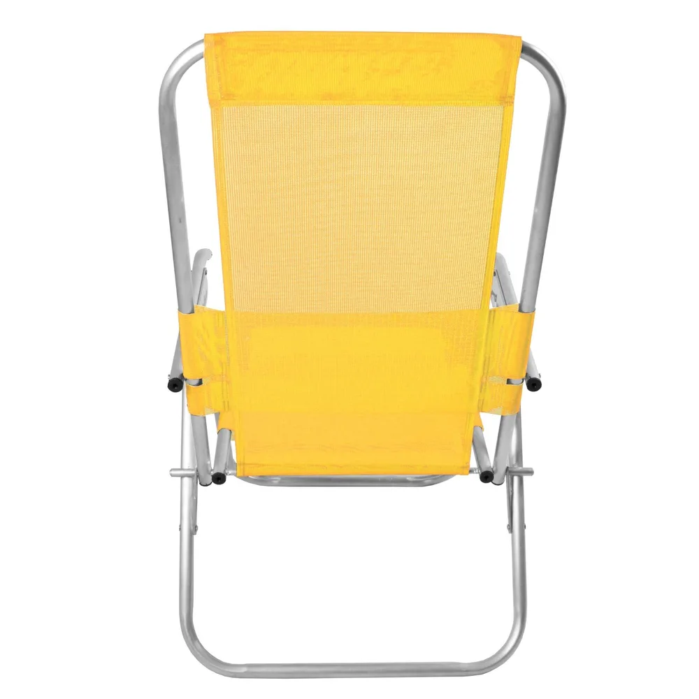 CADEIRA DE PRAIA ALUMINIO - RECLINAVEL ALTA REFORÇADA 150 Kg — foto 5