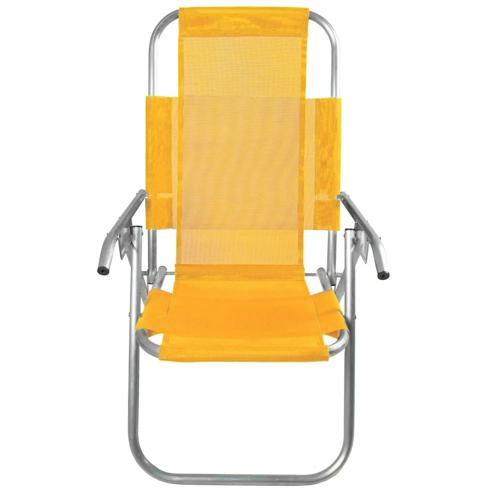 CADEIRA DE PRAIA ALUMINIO - RECLINAVEL VIP 150 Kg 5 POSIÇÕES