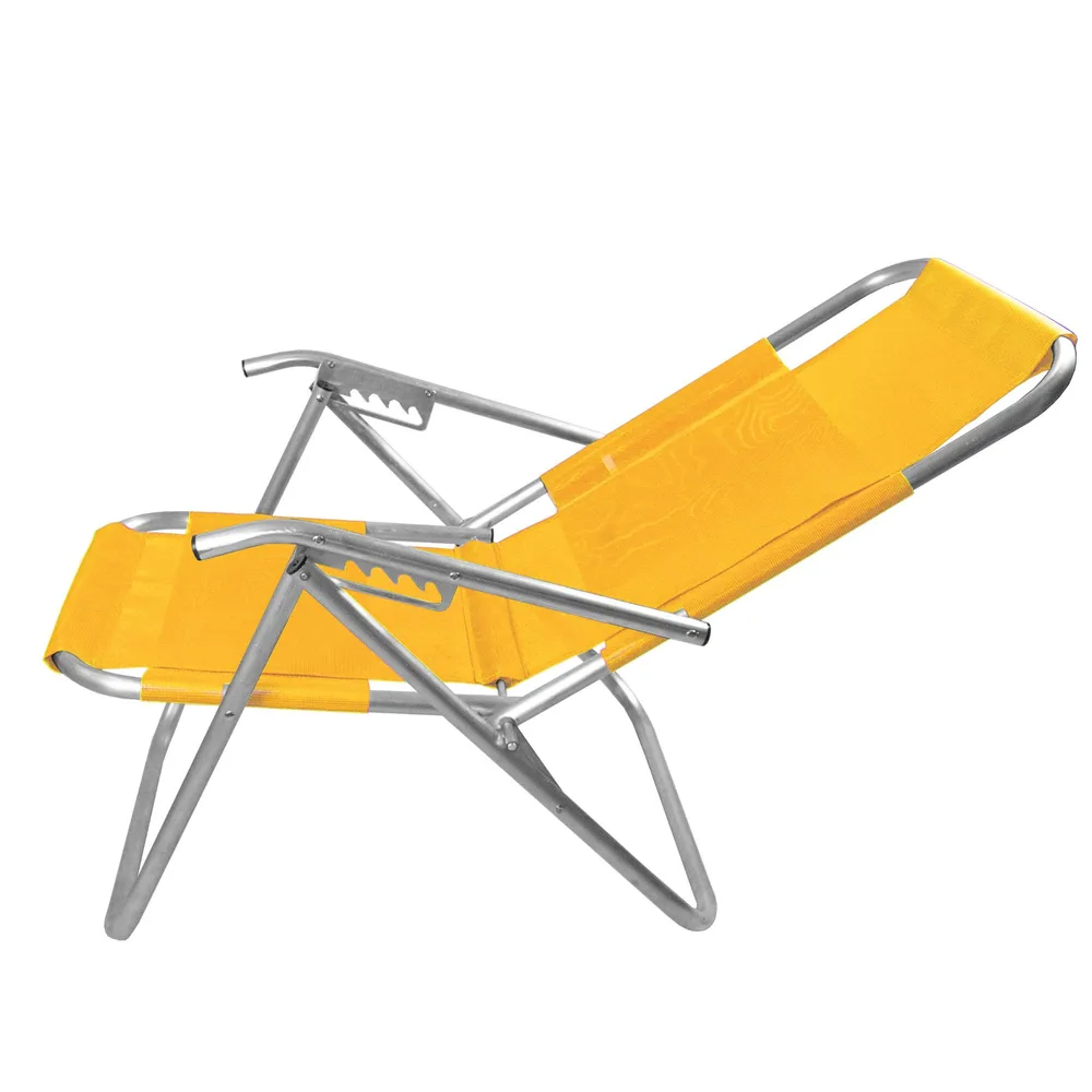 CADEIRA DE PRAIA ALUMINIO - RECLINAVEL VIP 150 Kg 5 POSIÇÕES — foto 5