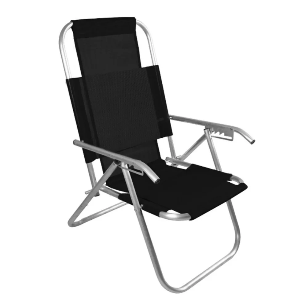 CADEIRAS DE PRAIA ALUMÍNIO - RECLINAVEL VIP PERSONALIZADA 150 Kg 5 POSIÇÕES — foto 2