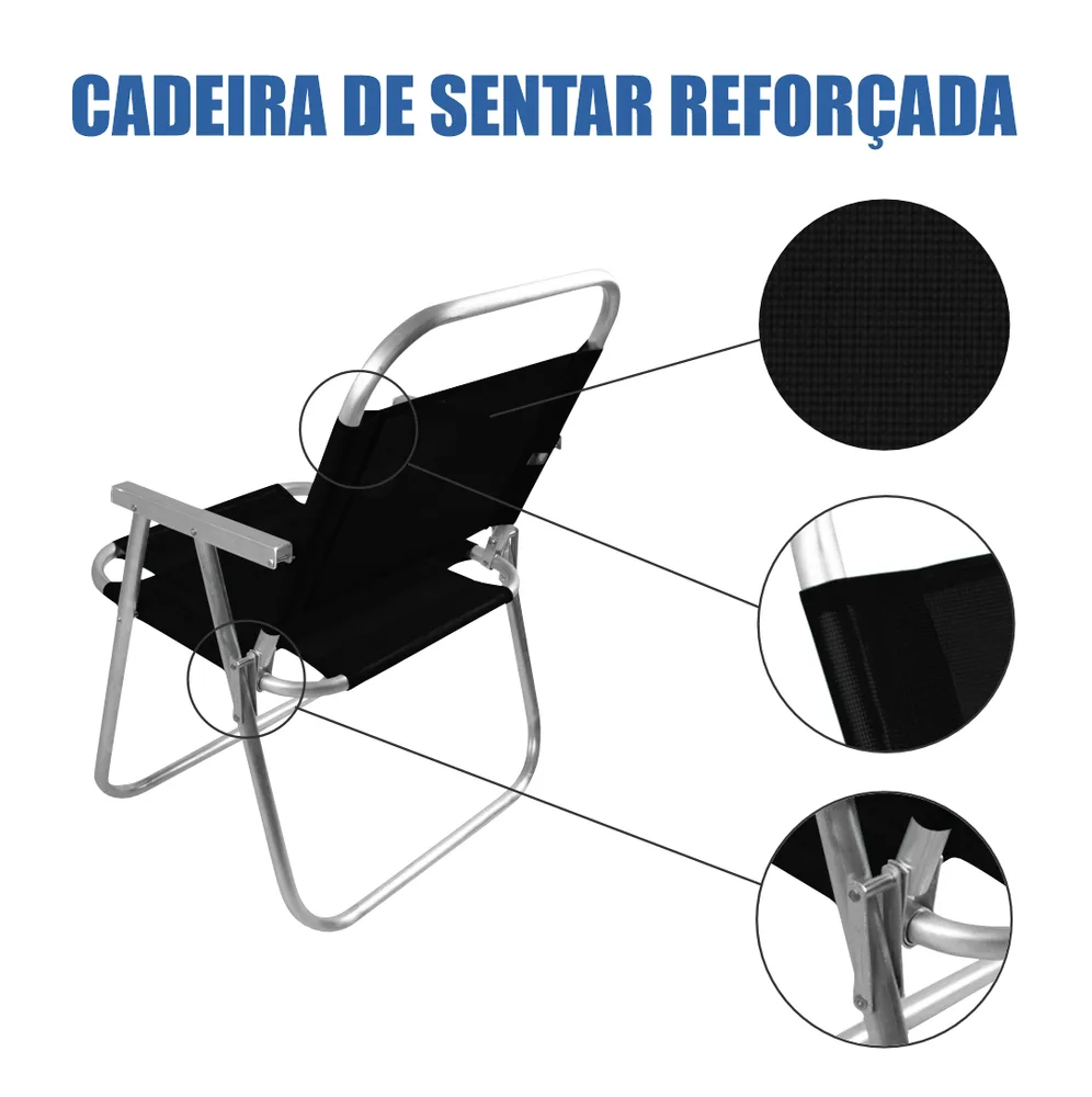 CADEIRAS DE PRAIA SENTAR REFORÇADA 150 Kg PERSONALIZADA — foto 4