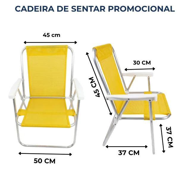 CADEIRA DE PRAIA SENTAR REFORÇADA 90kg - PROMOCIONAL — foto 6