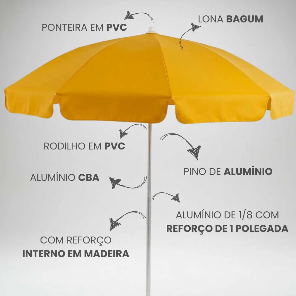 GUARDA SOL - 1,60 C/ ABAS BAGUM 8 VARETAS — foto 4