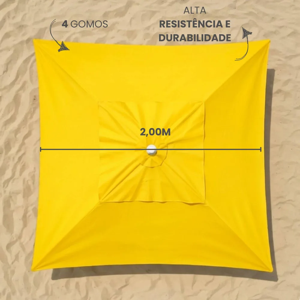 OMBRELONE MADEIRA - 2X2M QUAD. COM ABAS LONA VINILÍCA — foto 7