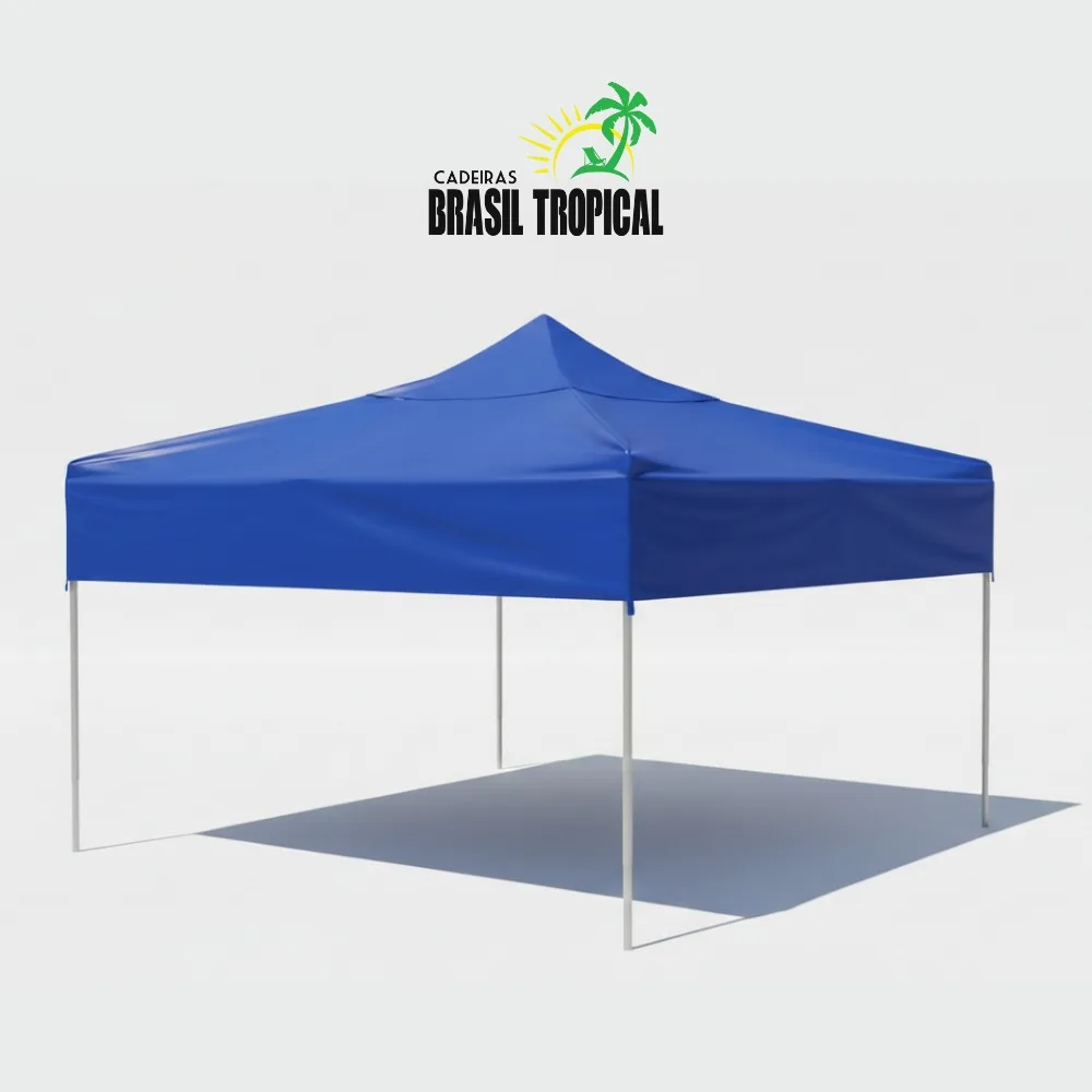 TENDA 3X3 ARTICULADA LONA BAGUM ALUMNIO - PERSONALIZAÇÃO INTERCALADA — foto 3