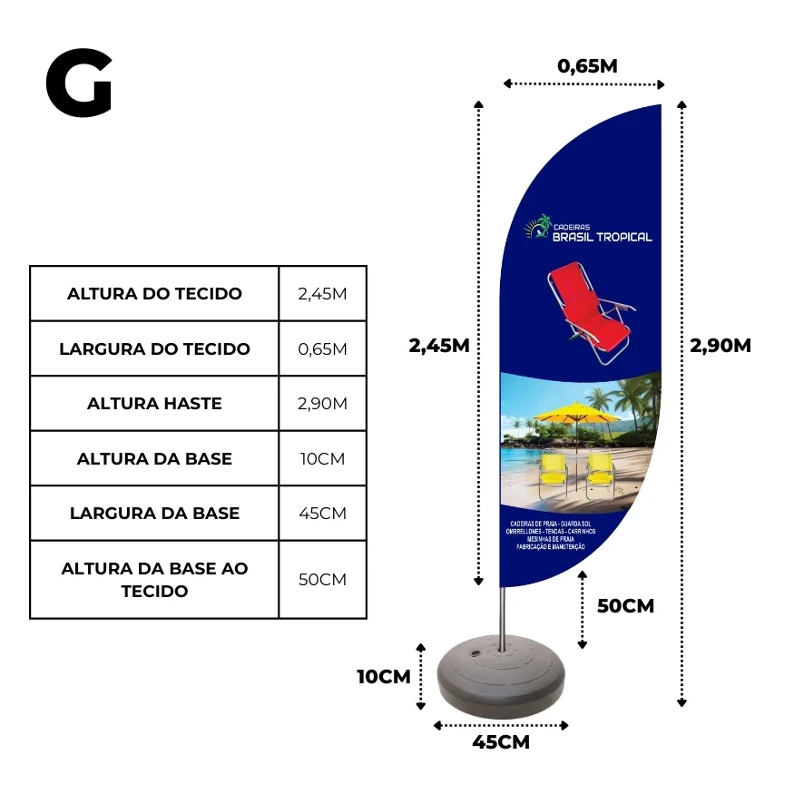 WIND BANNER COMPLETO PERSONALIZADO - MODELO PENA — foto 2
