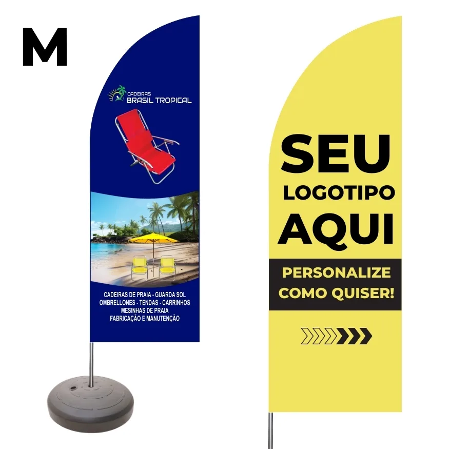 WIND BANNER COMPLETO PERSONALIZADO - MODELO FACA
