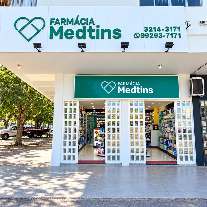 Fachada da Farmácia Medtins em Palmas/TO